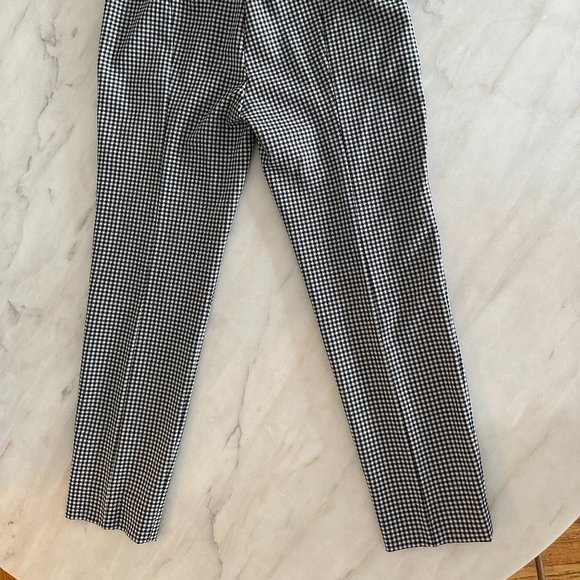 J. Crew Cameron Trousers - Size 6 - Black/White Gingham Checkered Pattern - Picture 4 of 6